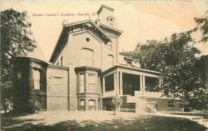 C-1910 Speaker Cannon's Residence Danville Illinois Postcard Tom Jones 6465