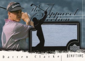 Darren Clarke The Apparel Collection Golf Upper Deck Worn Shirt Card