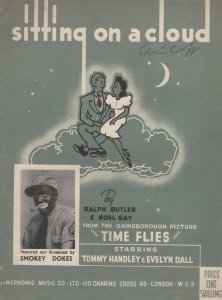 Sitting On A Cloud Smokey Dokes Rare Old Sheet Music