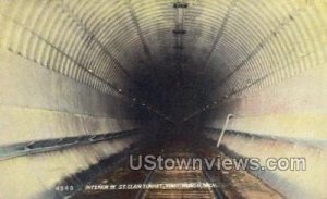 Interior of St. Clair Tunnel - Port Huron, Michigan MI  