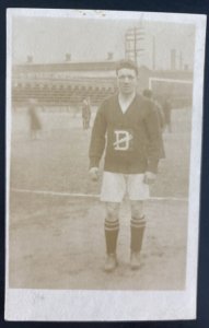 Mint USA Real Picture Postcard RPPC Disston Saw Soccer Player