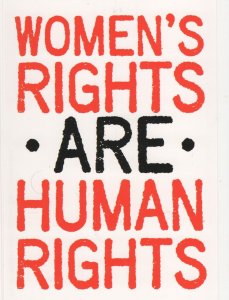 Womens Rights Are Human Rights Equality Politics Campaign Postcard