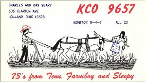 QSL Radio Card From Holland Ohio KCO 9657