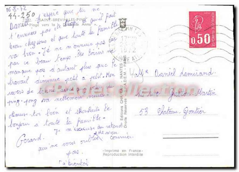 Postcard Modern Saint Brevin les Pins beach to the Duchesse Anne