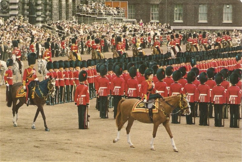 H.M.Queen Elizabeth II at Trooping the Colour  English PC Continentaql size
