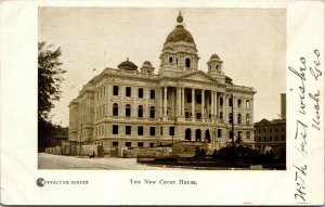 Vtg Syracuse NY Onondaga County Court House Under Construction 1905 UDB Postcard