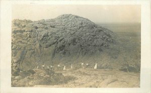 Lone Wolf Oklahoma Wichita Peak 1910 RPPC Photo Postcard 21-6585