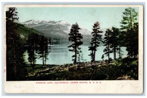 1906 Donner Lake California Ogden Route S P R R Iowa City IA Antique Postcard 