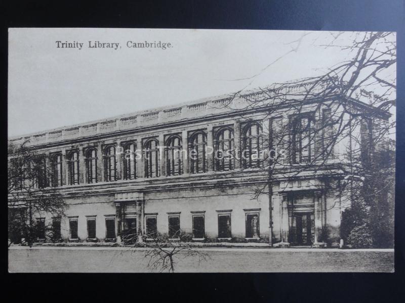 Cambridge TRINITY LIBRARY Old Postcard by Boots Pelham Series