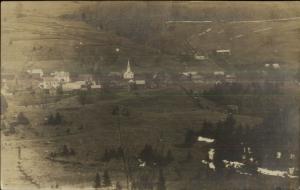 Birdseye View of Town - Marshfield VT Cancel 1908 Real Photo Postcard