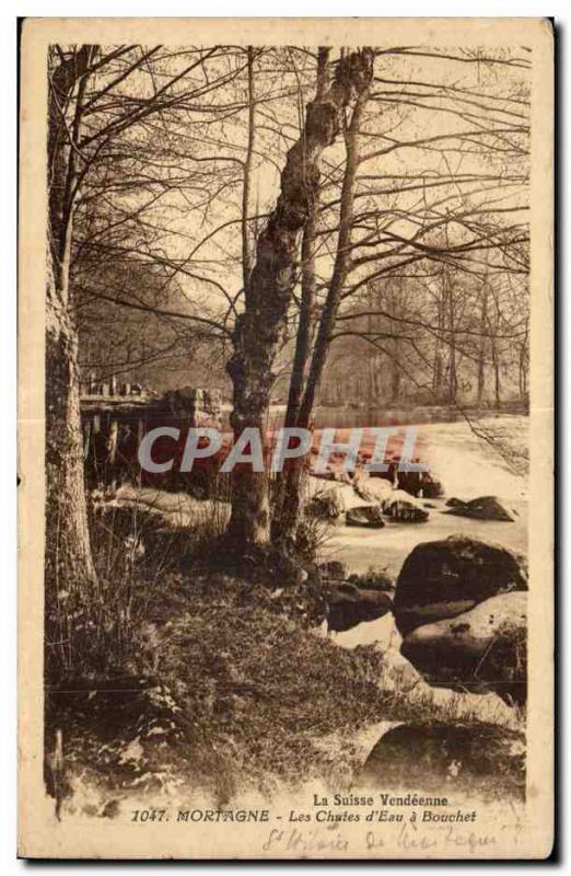 Old Postcard Mortagne waterfalls has Bouchet