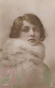 Sheepskin Jacket WW1 War Fur Coat Glamour Postcard