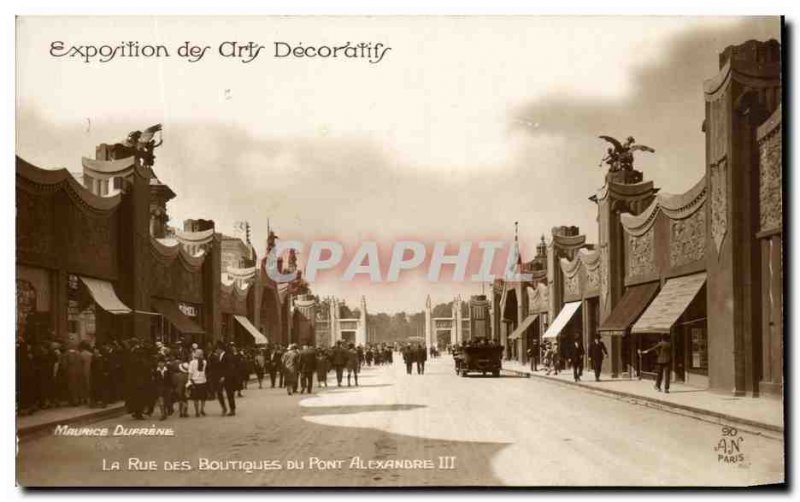 Old Postcard Exhibition Cirty Decoratifs La Rue Stores Pont Alexandre III