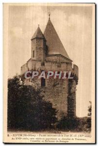 Old Postcard Elven (Morbihan) Facade inter Tower