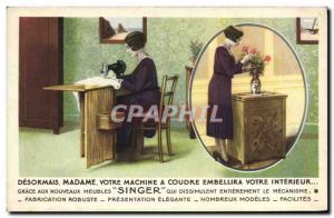 Old Postcard Singer Sewing Machine