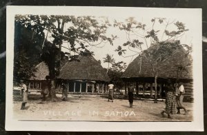 Mint American Samoa Real Picture Postcard RPPC Village View