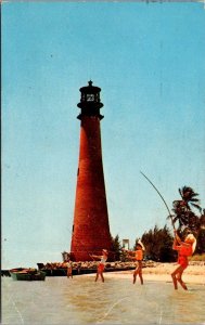 Lighthouses Cape Florida Lighthouse Miami Florida 1970