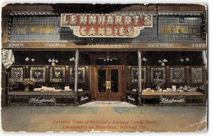 LEHNHARDT'S CANDIES Candy Store OAKLAND, CA Ice Cream Alameda Co. 1913 Postcard
