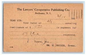 1903 The Lawyers Co-operative Publishing Co Rochester NY PMC Postcard