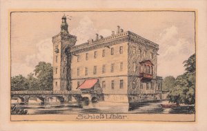 Steindruck AK Schloss Liblar German Antique Painting Postcard