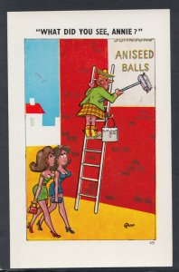 Comic Postcard - Risque / Rude / Scotsman / Kilt / Aniseed Balls / Poster Ref.S7 