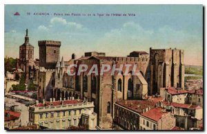 Old Postcard Avignon Popes' Palace seen from the Tower of the City Hall