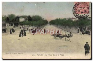 Old Postcard Marseille Prado saw the Beach