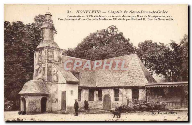 Postcard Honfleur Old Chapel of Our Lady of Grace