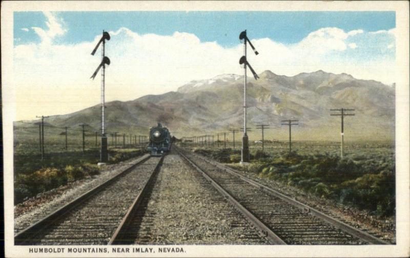 Humboldt Mountains RR Train Near Imlay NV c1920 Postcard