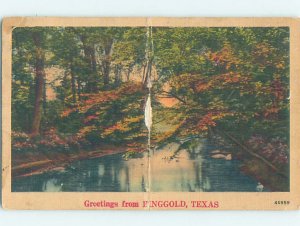 Linen GREETINGS FROM RINGGOLD Postmarked Ringgold by Montague & Bowie TX AD6819