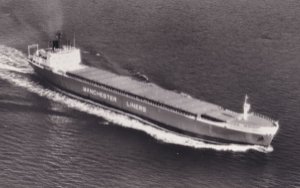 Manchester Liner Challenge Ship Vintage Real Photo Postcard