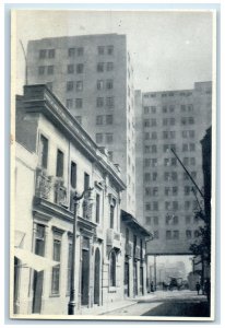 c1940's View of Santiago Antiguo Y Moderno Chile Vintage Unposted Postcard