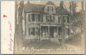 WHITE HOUSE NJ M.E. PARSONAGE ANTIQUE REAL PHOTO POSTCARD RPPC