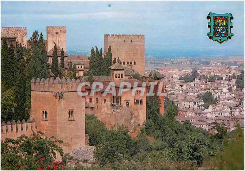 Postcard Modern Granada Alhambra and the City