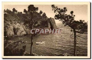 Cote d & # 39azur Old Postcard Rocks Trayas