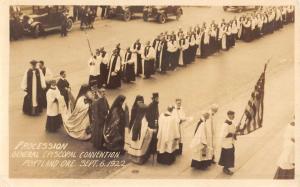 Portland Oregon Episcopal Procession Real Photo Antique Postcard K51319