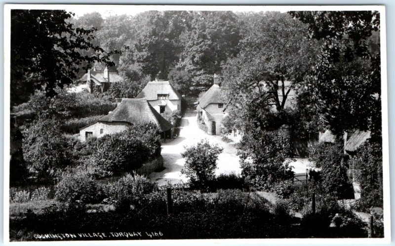 c1940s Torquay, Devon, England RPPC Cockington Village Houses Real Photo A132