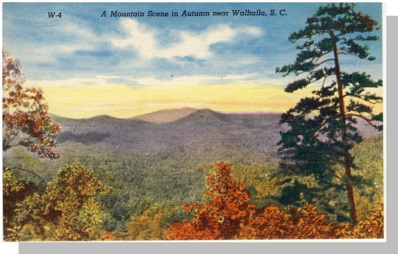 Walhalla, South Carolina/SC Postcard,Mountain View, Near Mint!