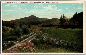 Approaching Mt. Killington Near Rutland VT c1920 Vintage Postcard V13