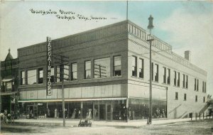 Postcard C-1910 Kansas Dodge City Bargain Store street view 23-12632