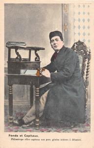 B9555 Humour Comics Fonds et Capitaux Philantrope ofre capitaux 1900