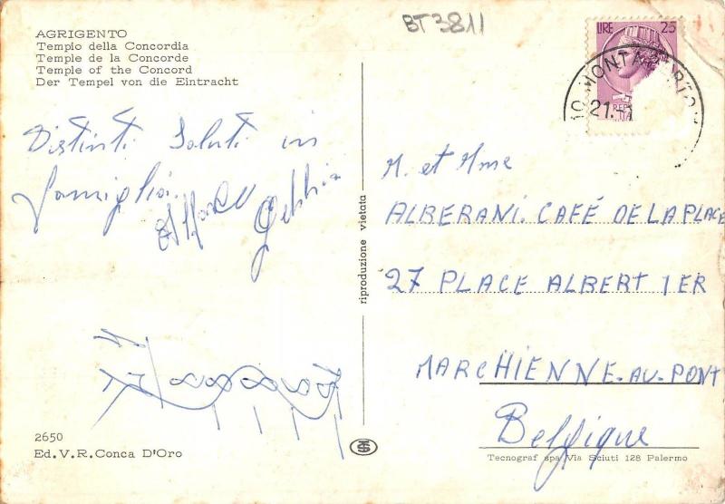 BT3811 agrigento templo della concordia      Italy