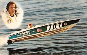 J22/ Ft Lauderdale Florida Postcard Chrome Speed Boat Lance Taines 95