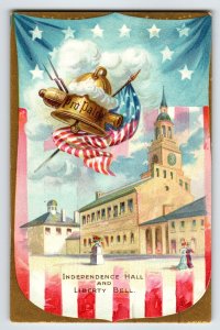 4th Of July Independence Day Postcard Hall Liberty Bell Philadelphia Tuck 109