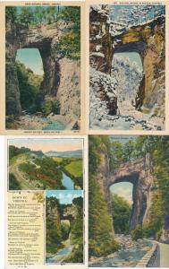 (4 cards) Down in Virginia at Natural Bridge VA, Virginia - Linen