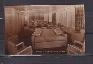 GREAT BRITAIN, S.S. ORCADES ,1st. CLASS, RESTAURANT LOUNGE, c1950 ppc.