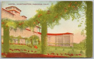 Pasadena California c1907 Postcard Hotel Huntington