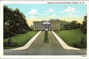 Postcard COURT HOUSE SCENE St. Marys West Virginia WV AI1753