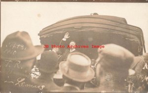 President Theodore Teddy Roosevelt, RPPC, Lemars Iowa Train Whistle Stop