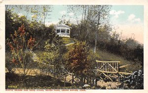 Bridge and Band Stand Bever Park Cedar Rapids, Iowa  